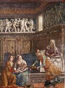 GHIRLANDAIO, Domenico Birth of Mary oil on canvas